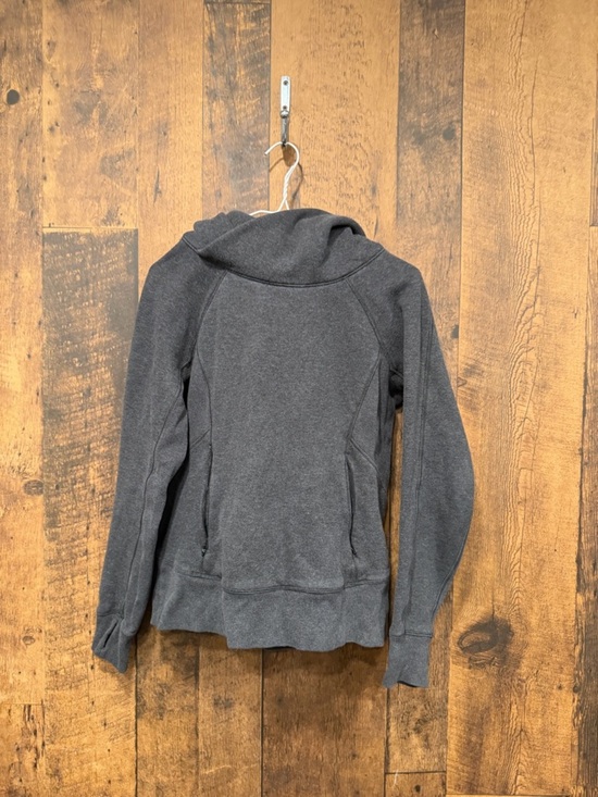 lululemon athletica Tops - Lululemon Women's Charcoal Gray Hooded Sweater size 6 EUC